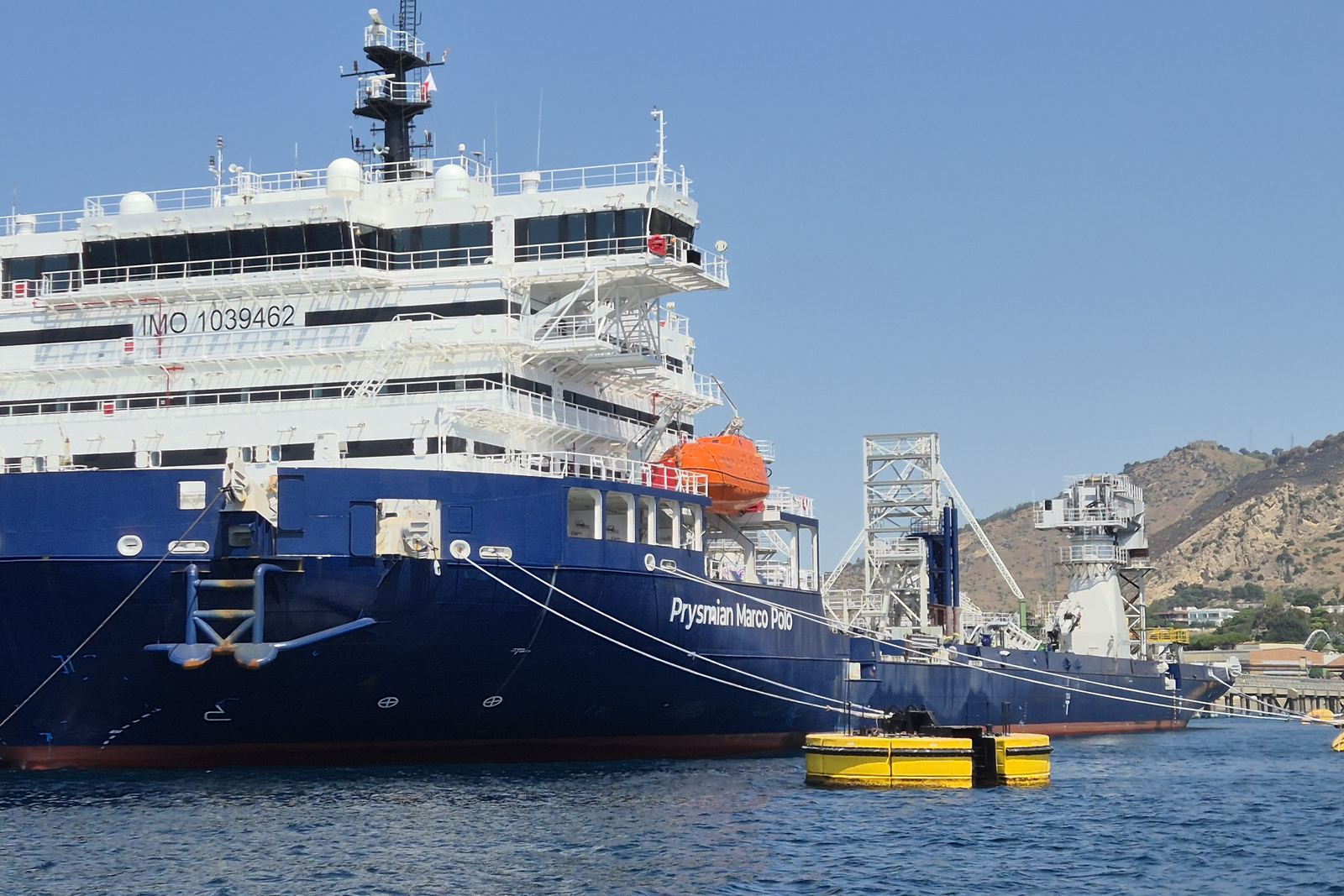 Cable lay vessel in Italy